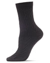 Women's Classic Cozy and Warm Cable Knit Crew Socks : Color: Black