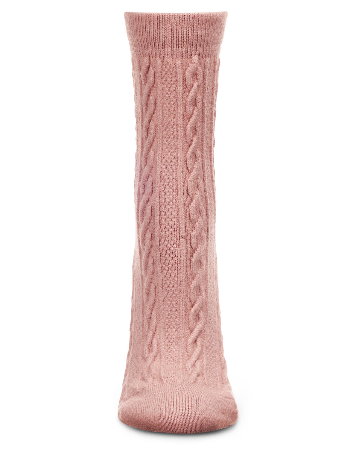 Women's Classic Cozy and Warm Cable Knit Crew Socks : Color: Black