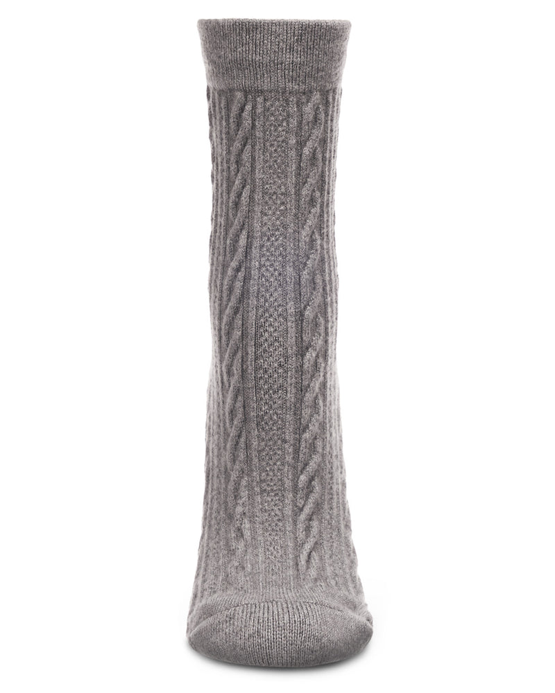 Women's Classic Cozy and Warm Cable Knit Crew Socks