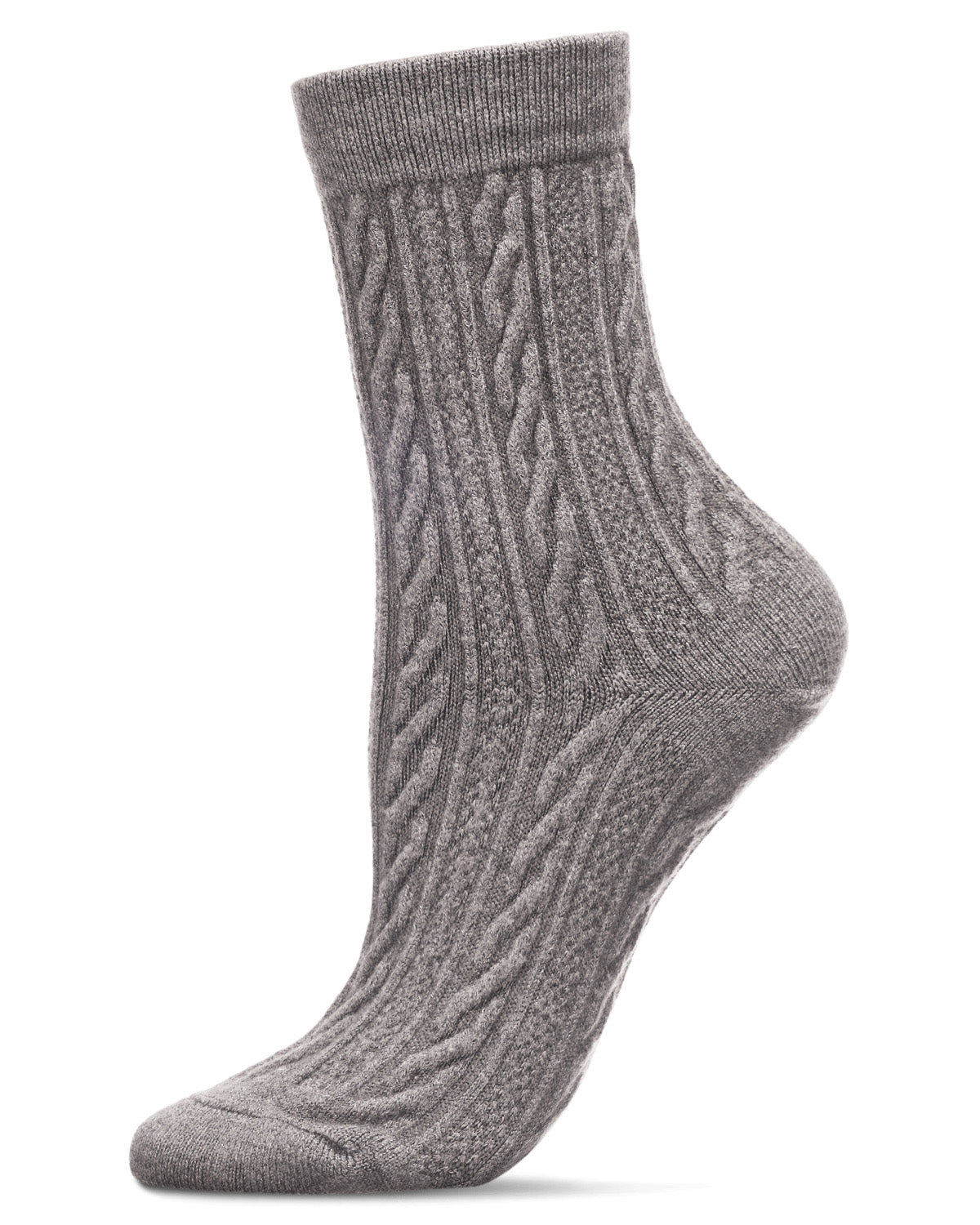 Women's Classic Cozy and Warm Cable Knit Crew Socks : Color: Black