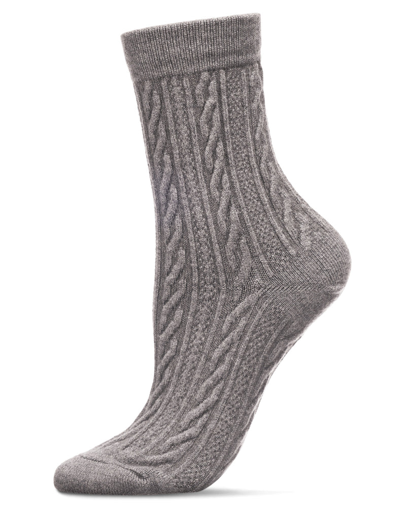Women's Classic Cozy and Warm Cable Knit Crew Socks