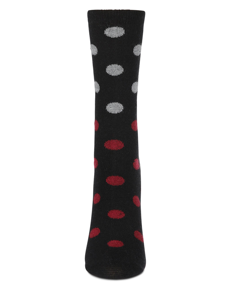 Women's Spotted Cashmere Crew Sock