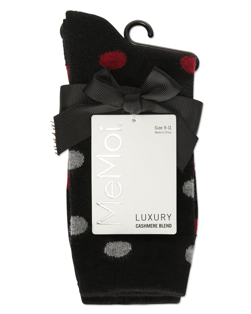 Women's Spotted Cashmere Blend Crew Socks