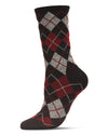 Women's Soft Chevron Trio Cashmere Blend Crew Socks : Color: Black