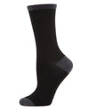 Women's Soft Tipped Flat Knit Cashmere Blend Crew Socks : Color: Black