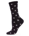 Women's Intergalactic Stars Cashmere Blend Crew Socks : Color: Black