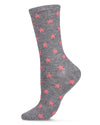 Women's Intergalactic Stars Cashmere Blend Crew Socks : Color: Medium Gray Heather