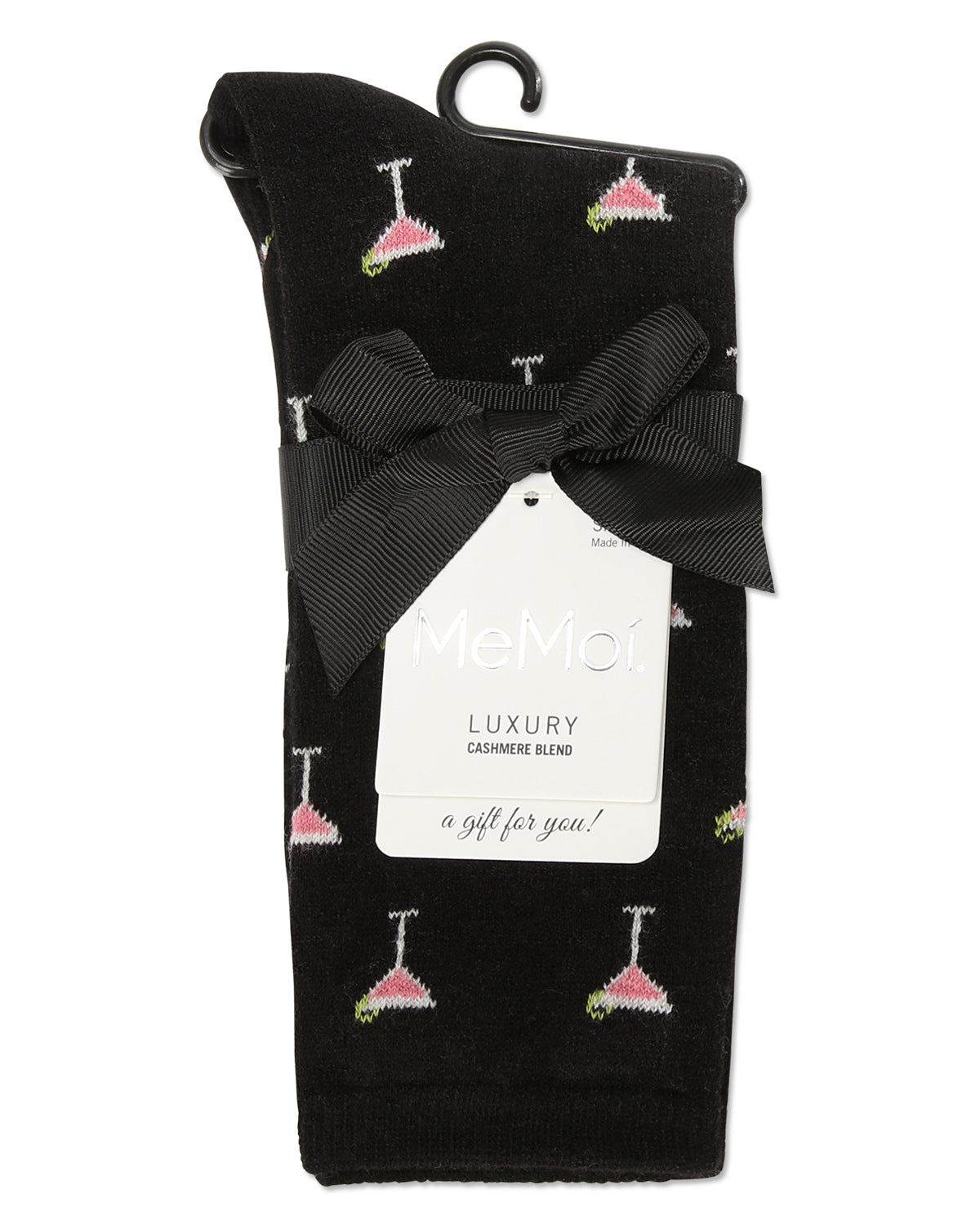 Women's Soft Cosmo Cashmere Crew Socks : Color: Black