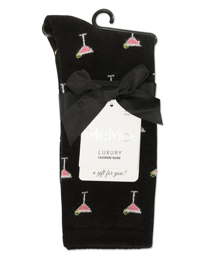 Women's Soft Cosmo Cashmere Crew Socks : Color: Black