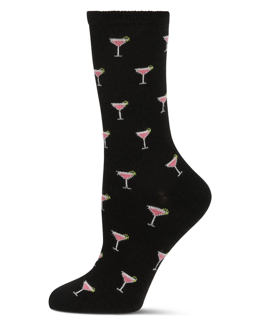 Women's Soft Cosmo Cashmere Crew Socks : Color: Black