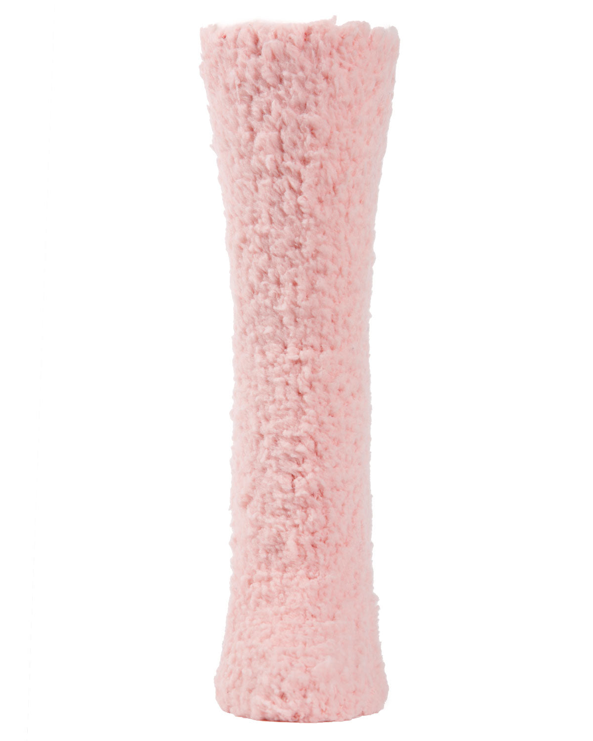 Women's Teddy Bear Plush Crew Socks : Color: Blush Pink