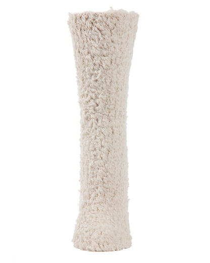 Women's Teddy Bear Plush Crew Socks : Color: Blush Pink