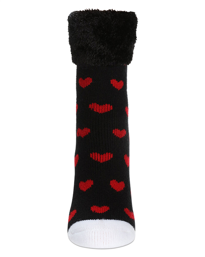 Women's Hearts Plush Cabin Socks