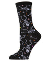 Dancing Dead Skeleton Crew Socks : Color: Black