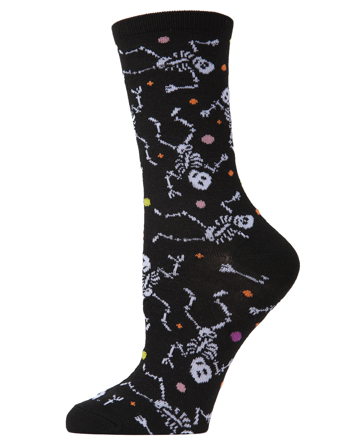 Dancing Dead Skeleton Crew Socks : Color: Black