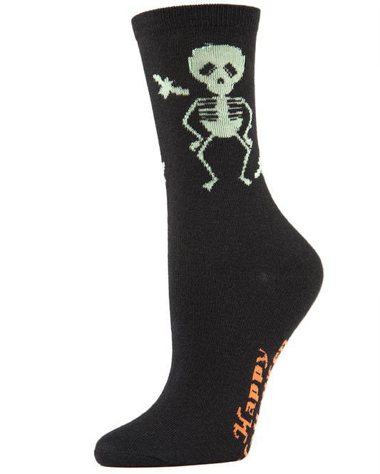 Glow in the Dark Skeleton Crew Socks : Color: Black