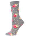 Popcorn Bamboo Blend Crew Socks : Color: Medium Gray Heather
