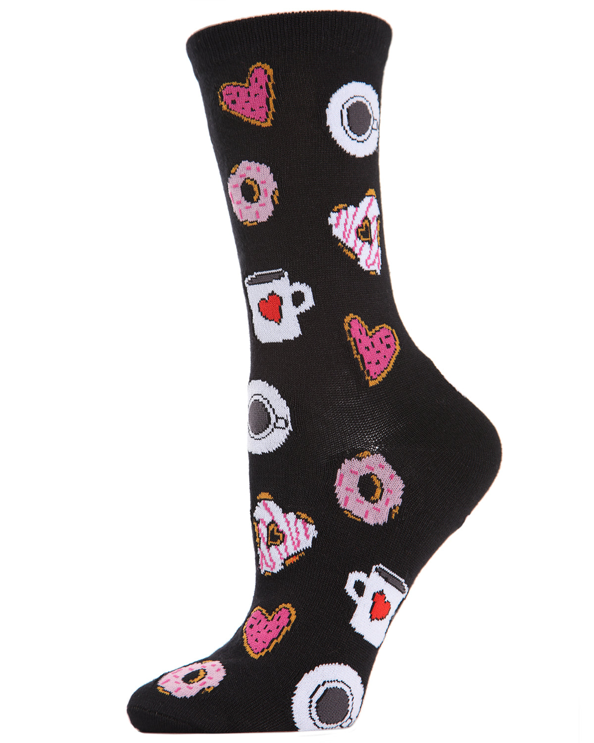 MeMoi Wine And Cheese Bamboo Blend Crew Socks - Novelty Cozy Socks