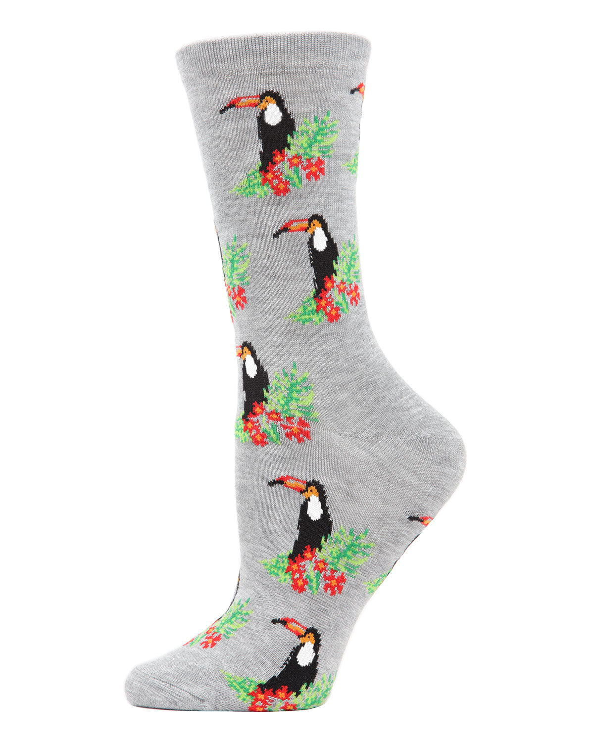 Toucan Bamboo Blend Crew Socks : Color: Medium Gray Heather
