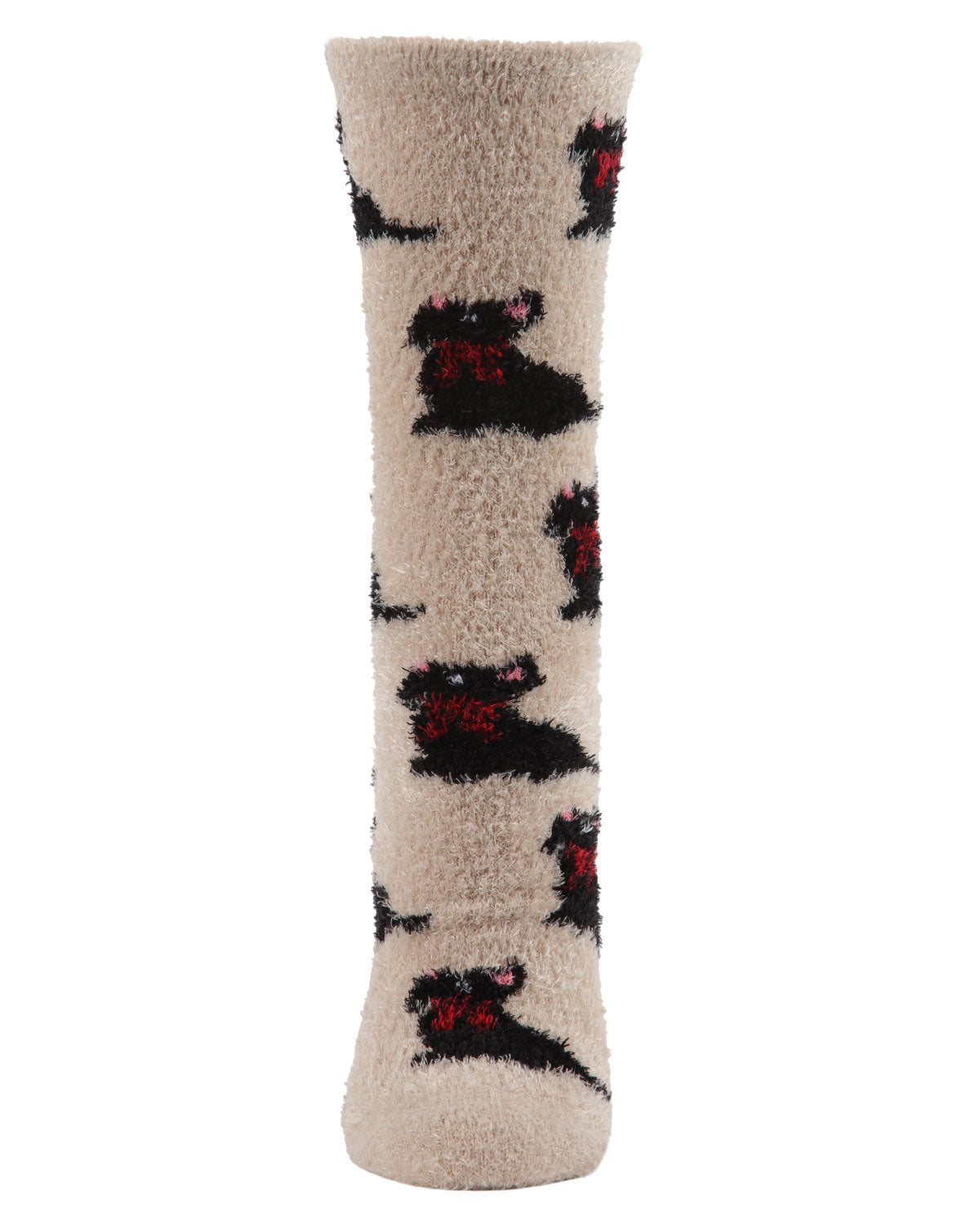 Winter Dog Cozy Non-Slip Crew Socks : Color: Sand