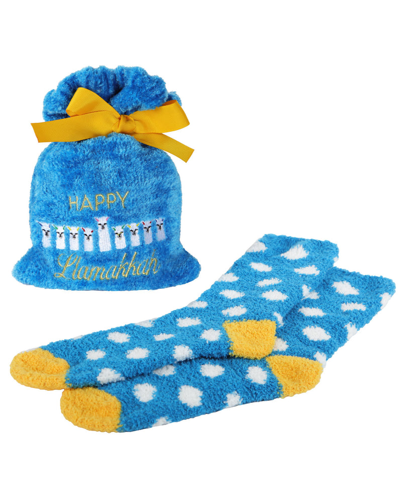 Happy Llamakkah Cozy Socks & Gift Bag Set