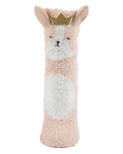 Princess Critter Plush Non-Skid Crew Socks : Color: Cream