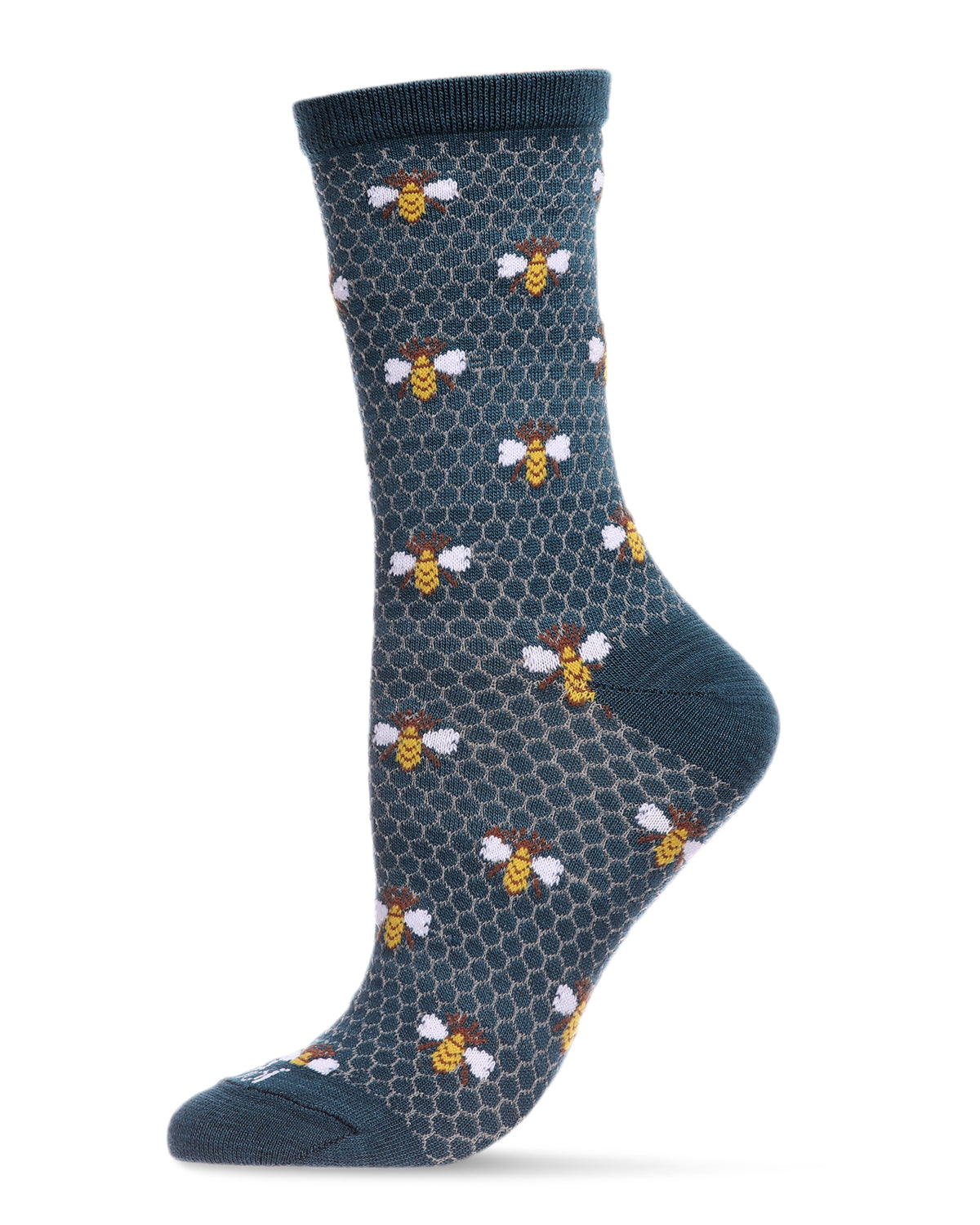 Honey Bee Bamboo Blend Crew Socks : Color: Legion Blue