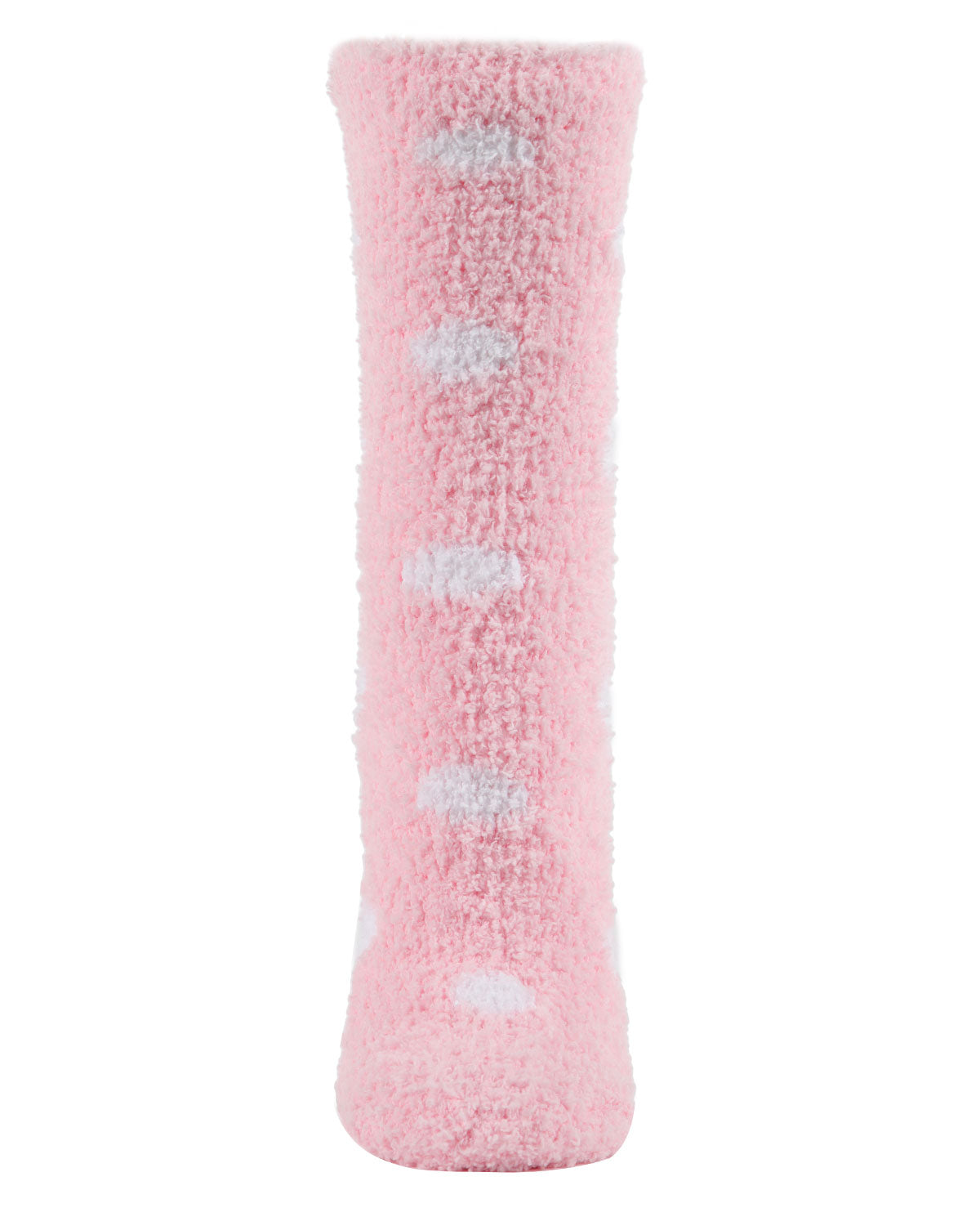 Women's Polka-Dot Snowman Embroidered Cozy Non-Slip Socks : Color: Pink