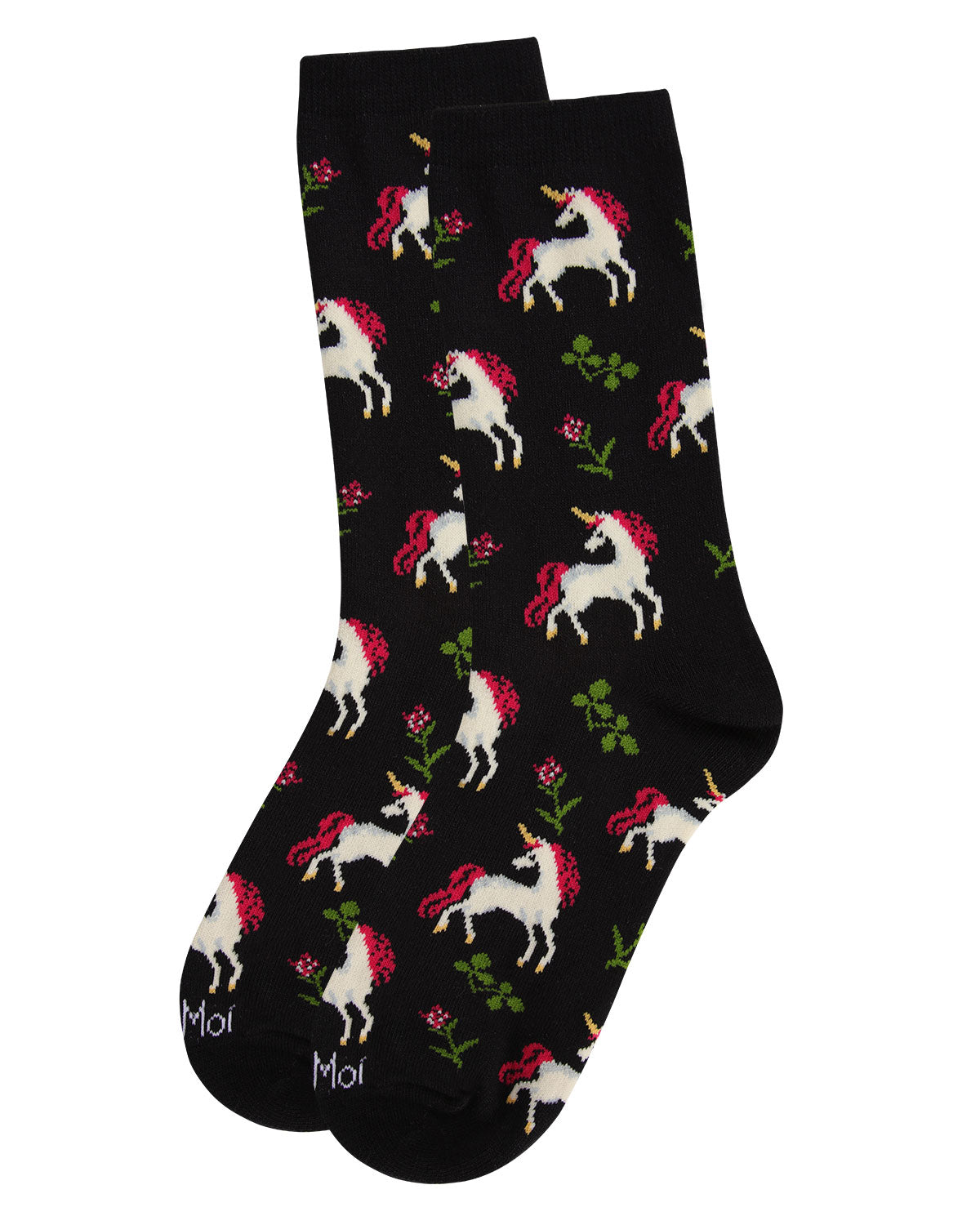 Magical Unicorns Bamboo Blend Crew Socks : Color: Grape Juice