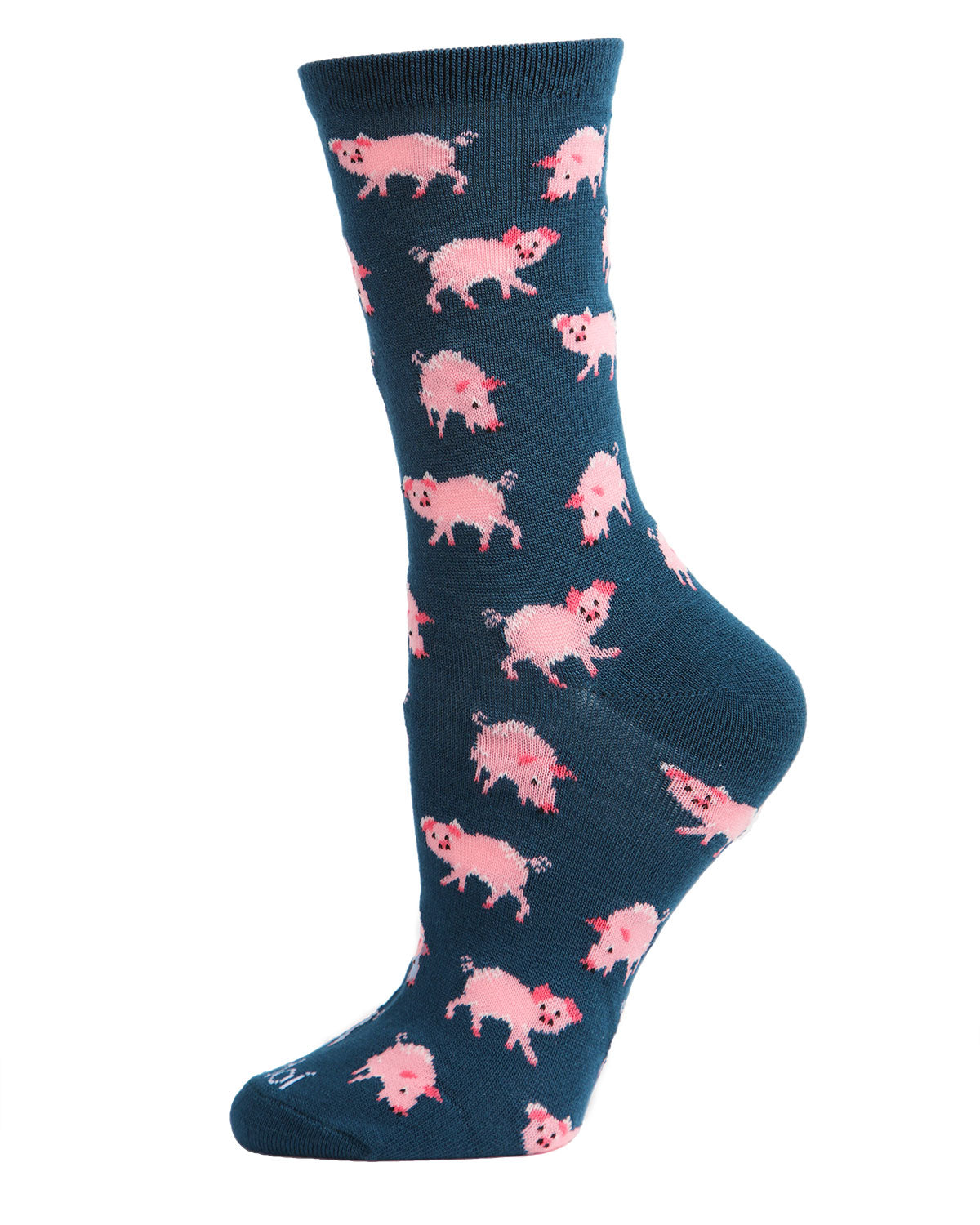 Pretty Pigs Bamboo Blend Crew Socks : Color: Legion Blue