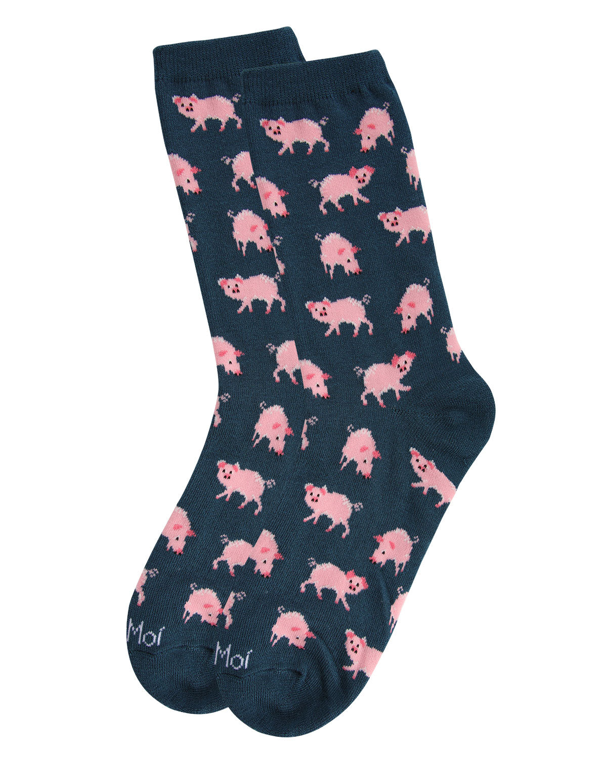 Pretty Pigs Bamboo Blend Crew Socks : Color: Legion Blue