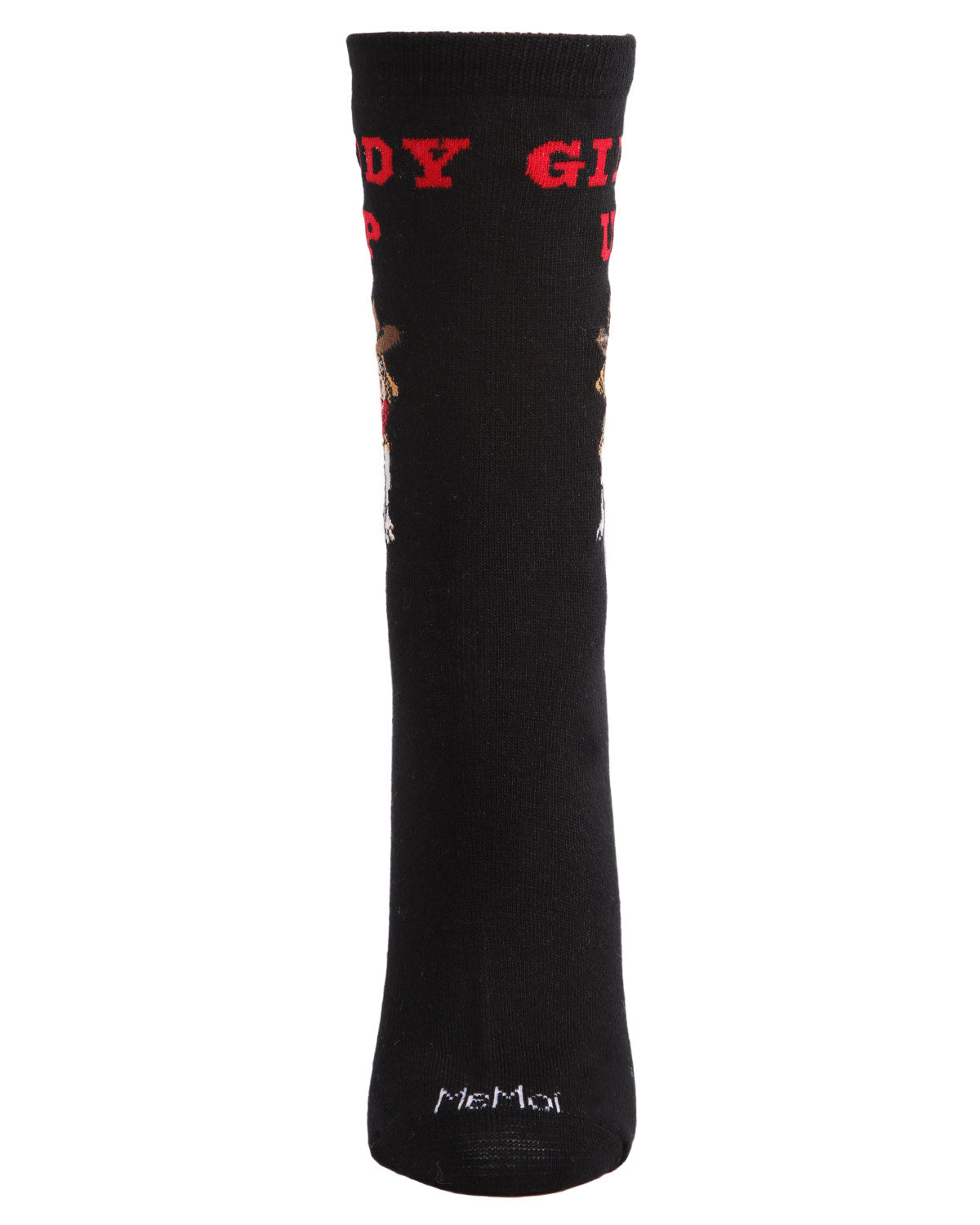 Giddy Up Pup Bamboo Blend Crew Socks : Color: Medium Gray Heather