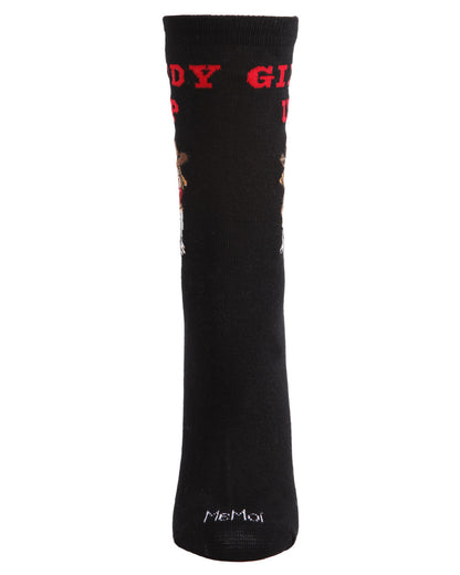 Giddy Up Pup Bamboo Blend Crew Socks : Color: Medium Gray Heather