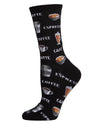Coffee Bamboo Blend Crew Socks : Color: Black