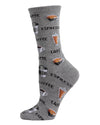 Coffee Bamboo Blend Crew Socks : Color: Medium Gray Heather