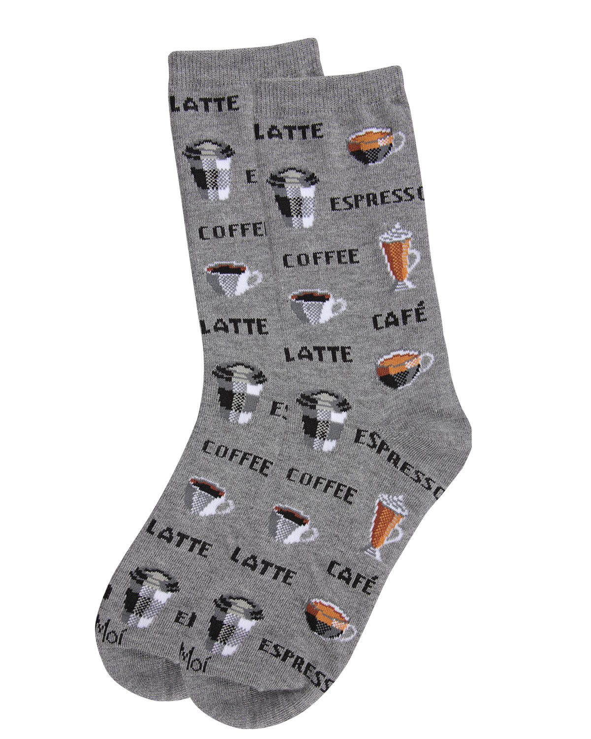 Coffee Bamboo Blend Crew Socks : Color: Medium Gray Heather