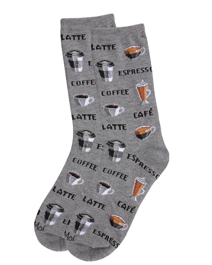 Coffee Bamboo Blend Crew Socks : Color: Medium Gray Heather