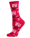 Hope Love Fight Breast Cancer Awareness Bamboo Blend Socks : Color: Fuschia