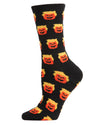 Number 45 Halloween Crew Socks : Color: Black