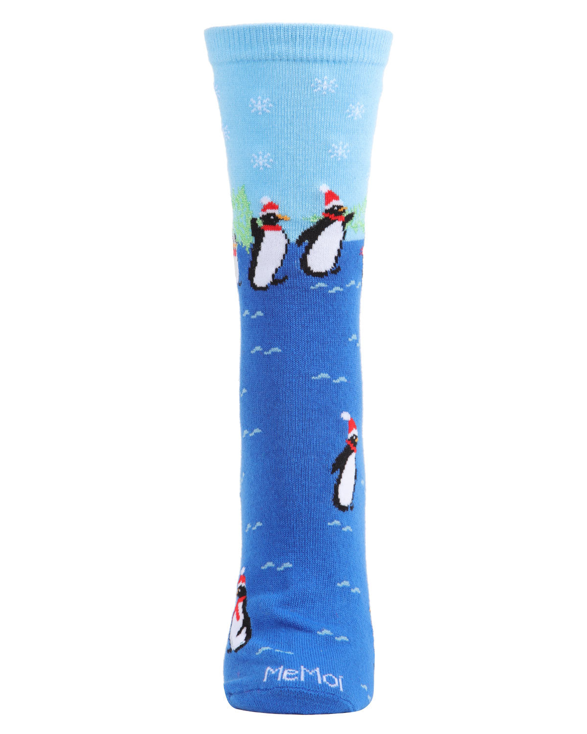 Women's Penguins Vacation Holiday Crew Socks : Color: Blue