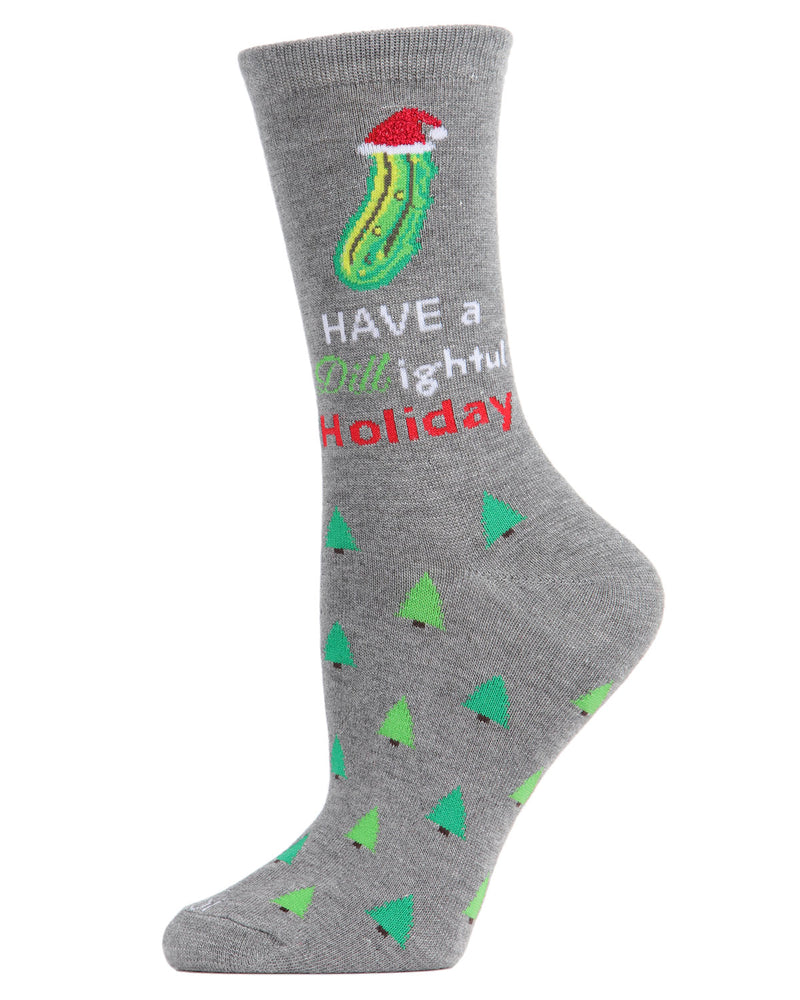 MeMoi Dill-ightful Holiday Crew Socks