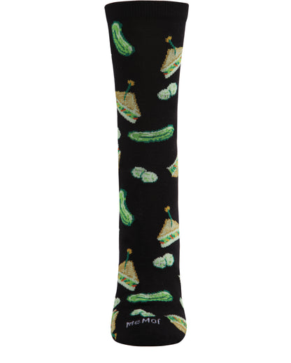 Sandwiches Bamboo Blend Crew Socks : Color: Black