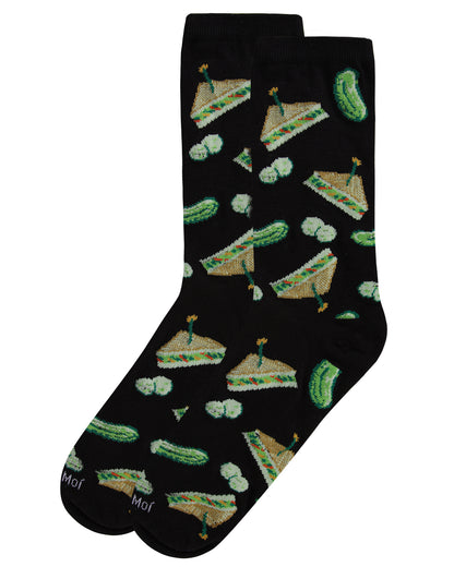 Sandwiches Bamboo Blend Crew Socks : Color: Black