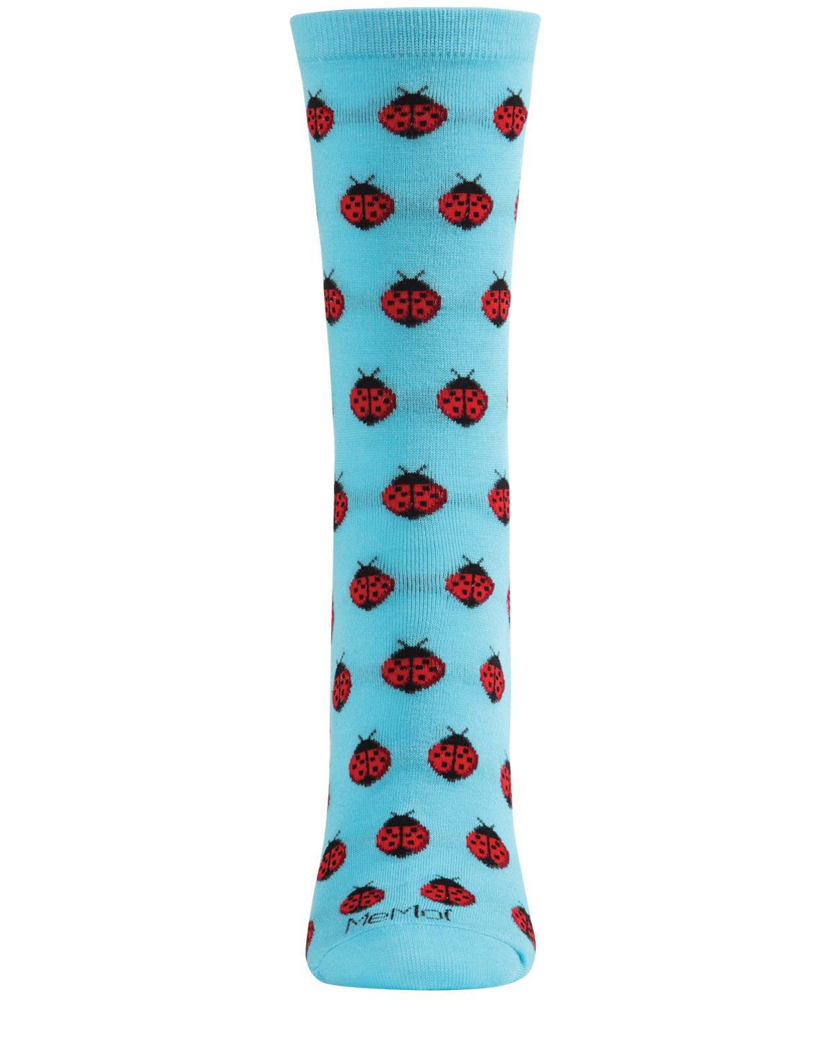 Ladybug Bamboo Blend Crew Socks : Color: Turquoise
