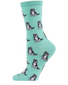 Huskies Bamboo Blend Crew Socks : Color: Seafoam