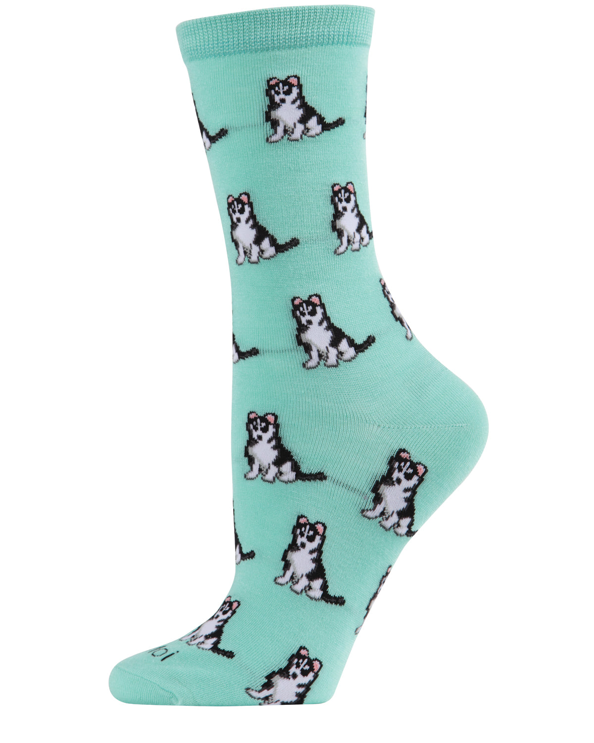 Huskies Bamboo Blend Crew Socks : Color: Seafoam