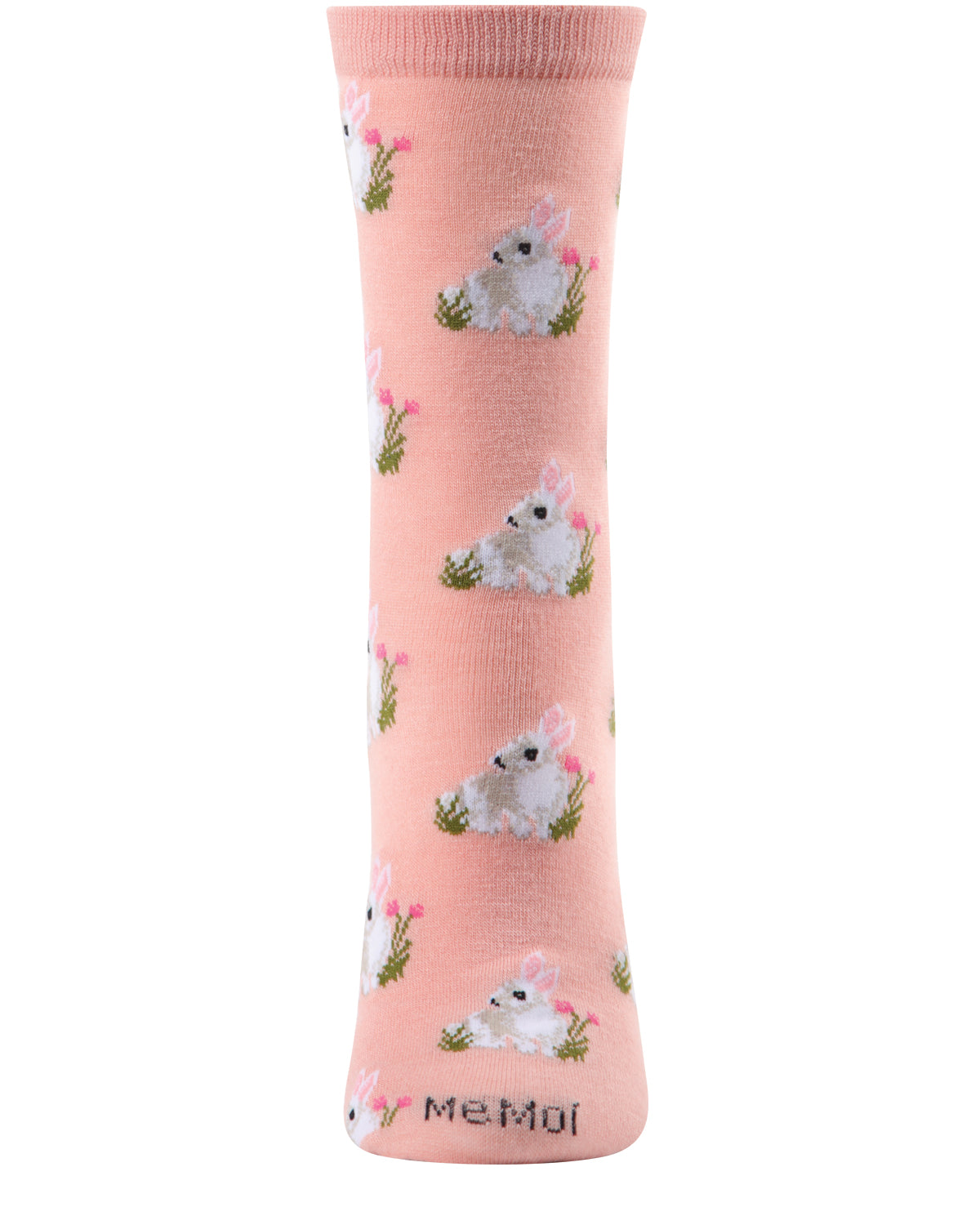 Rabbits Bamboo Blend Crew Socks : Color: Coral Almond