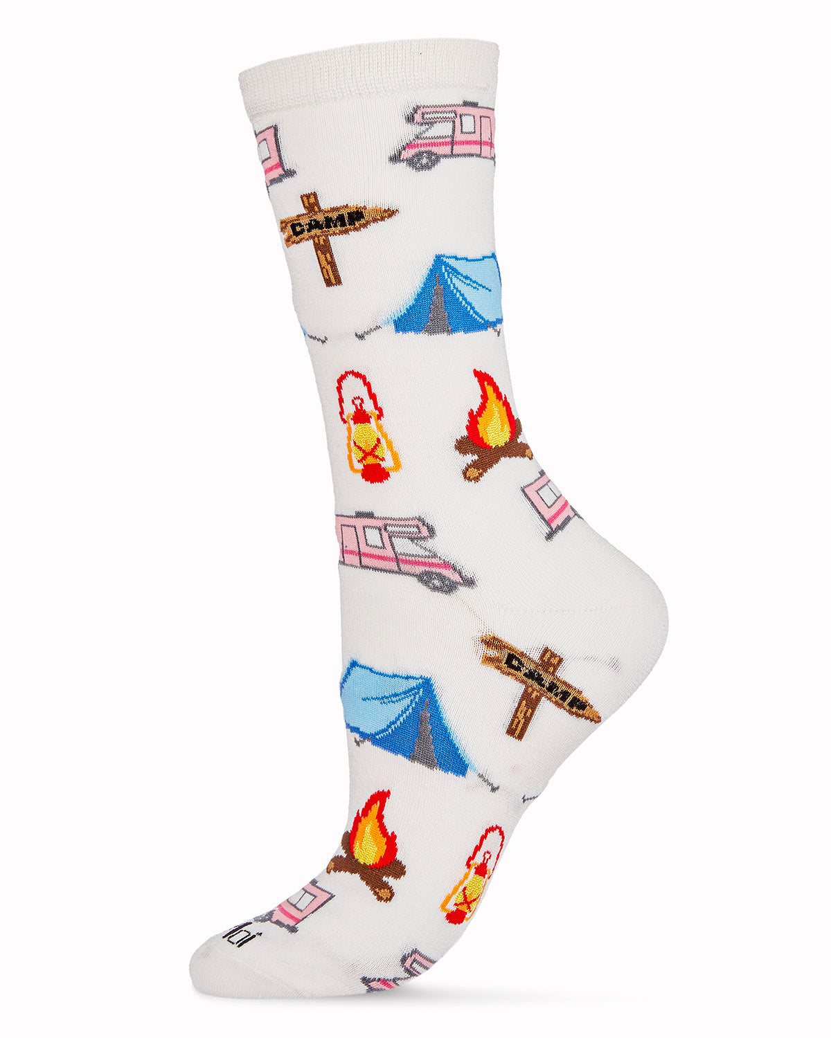 Happy Camper Bamboo Blend Crew Socks : Color: Beige