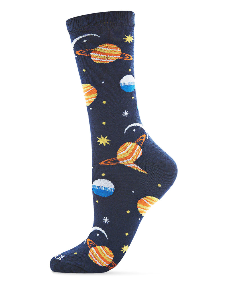 MeMoi Planetarium Novelty Crew Socks