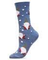 Gnome for the Holidays Crew Socks : Color: Denim Heather